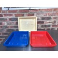 Darkroom laboratory dishes developer dishes lot, extra strong material !!! size outside: 31.5cmx38cm