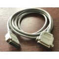 Parallel Printer Cable Male to Male DB25 grey 2m long