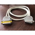 Parallel Printer Cable Male to Male DB25 white  1.80m long