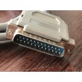 Parallel Printer Cable Male to Male DB25 grey 2m long