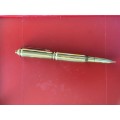 Brass Ballpoint Pen, shape like an ammo bullet, vintage collectors item