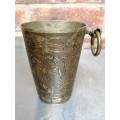 Bronze - brass mug old vintage from middle east , collectors item