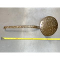 Antique copper spoon for removing foam, vintage, collectors item