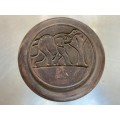 Wooden Coasters in Coaster container Carved in African Style (Elephants)