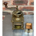 Brass heavy coffee grinder mill vintage, collectors item