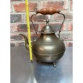 Brass Tea Kettle 29cm high, heavy solid, collectors item, vinatge, weight: 1.568 KG