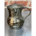 Silver ? on copper jug pot vintage , collecorts item