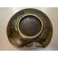 Mid-Century Brass Bronce Ashtray ,Green Patina, vintage , antique, collectors item