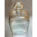 ANTIQUE VINTAGE CASABLANCA Vigo MAH Gold Gilt Glass Art Deco Decanter Bottle