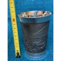 Pewter Zinn Mug tankard, Japan, Minolta Camera Lot 8, size :11cm high, Made in Japan