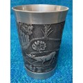 Pewter PIE Reinzinn Mug Lot 6, 11cm ,made in Germany, collectors item