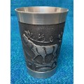 Pewter PIE Reinzinn Mug Lot 6, 11cm ,made in Germany, collectors item