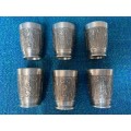 Pewter Vogel Zinn mug Lot 1 , Total 6 mugs, made in Germany, collectors item, from the 70s