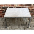 Coffee Tea Table stainless steel H45cm x L69 cm x D49cm from the 70s, vintage
