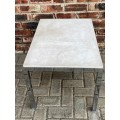 Coffee Tea Table stainless steel H45cm x L69 cm x D49cm from the 70s, vintage