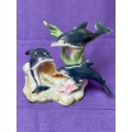 Porcelain Dolphin Figure vintage 90s LOT 1 , collection item,