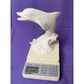 Dolphin figure , white, from the  80s,