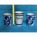 Stoneware mugs from Germany , Petra, traditional pottery, collectors item, rare