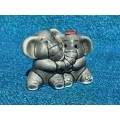 Procelain elephant pair , grey, collection item,