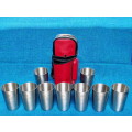 9 x Bells Whisky stainless steel brashed mug Lot 4  + red case