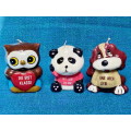 Vintage Candle Firgure Lot from Germany, Panda, dog, owl from the 80s, collectors item