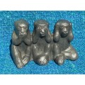 Vintage Pewter Monkeys , collection item from Germany
