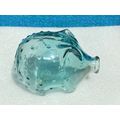 Green Glass pig, vintage,  money saving box ,collectors item,rare