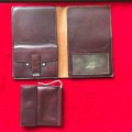 Genuine Leather bordeaux purse Creation Esquire,vintage, + small leather purse collectors items
