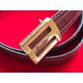 Borsalino leather belt made in italy ,109cm long, vintage , collectors item