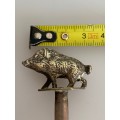 Vintage silver letter opender warthog , collectors item, hunting , animal,