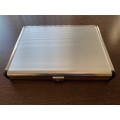 Metoni Aluminum Briefcase, approx. size 33x26x4cm, for A4. Vintage, in good condition. West Germany