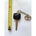 TOYOTA KEY RING with Toyota RAV 4 key ,VINTAGE from Germany, collectors item
