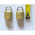 vintage Small Burg Lock with key 2x, from Germany, collectors item