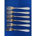 Vintage Fork small Lot 5, 6x Fork JRIS 100 silver , cake fork , Germany ,collectors item