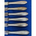 Knife Lot 7, 6x knife J.A.Henckels Solingen Zwilling 800 silver,Germany, collectors item