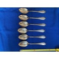 Vintage Spoon Lot 14, 6x 800 silver Bremer Silberwaren-Fabrik , BSF,Bremen, Germany, collectors item