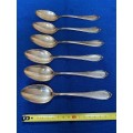 Vintage Spoon Lot 14, 6x 800 silver Bremer Silberwaren-Fabrik , BSF,Bremen, Germany, collectors item
