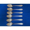 Vintage Spoon Lot 16, 6x 800 silver Bremer Silberwaren-Fabrik ,BSF, Bremen, Germany, collectors item