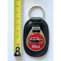 Mini British cars key ring ,Frankfurt Main Germany, red, vintage, collectors item