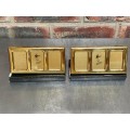 Erno Trio Photo Frame for passport photos Lot ,brass metal, gold colour, from Germany,new,unused,