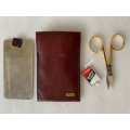 Mano / Kreuzbube nail scissors Set , preowned (Lot 3) with leather pouch