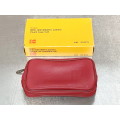 Kodak Instamatic Camera leather pouch, red, vintage, collectors item