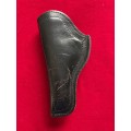 Viking Mexico, hand made, pistol / revolver holster NR. 800276, leather,black,for inside belt using
