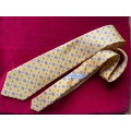 Salvatore Ferragamo Tie, yellow ,zebra, orchidea, new, collectors item, rare, vintage, made in Italy