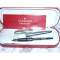 SHEAFFER PRELUDE - 342, brushed Chrome with a 22kt Trimming, vacuum cartridge filled in  BOX
