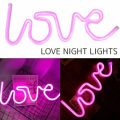 Love Neon Sign Lamp 15 cm x 2.3cm x 36cm Pink, Red, Blue, Warm White USB & Battery Operated