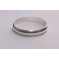 A GREAT QUALITY SOLID STERLING SILVER WEDDING BAND....GUARANTEED STERLING SILVER !!!