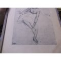 AN OLD AND RARE ETCHING OF ONE OF EDGAR DEGAS` BALLERINAS ....A GREAT CONVERSATION PIECE