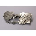 A RARE OLD HALLMARKED STERLING SILVER MIZPAH BROOCH ....CHESTER ...AROUND 1896...PLEASE READ