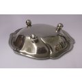A LOVELY SMALL PIN DISH BY WMF OF GERMANY ...ON THREE BALL FEET ...CUTE !!